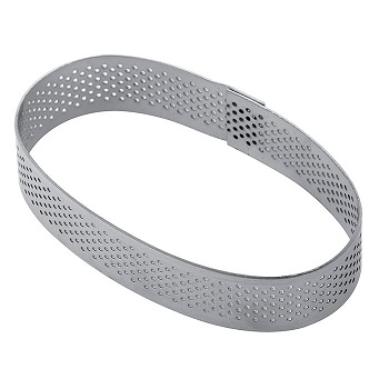 Pavoni Oval Microperforated Stainless Steel Ring- 92mm x 54mm x 20mm